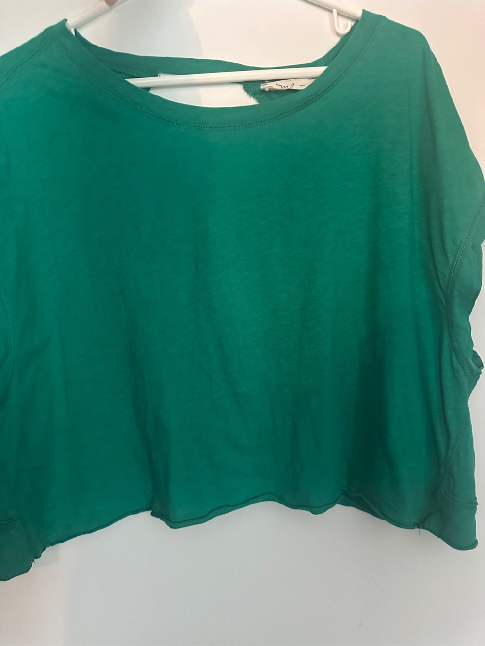 Relaxed Green Boxy Crop Top